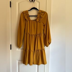 Boutique Brand Mustard Color Dress Small